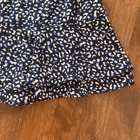 Design Lab Cheetah Print Skirt Navy size Large - Picture 4 of 8